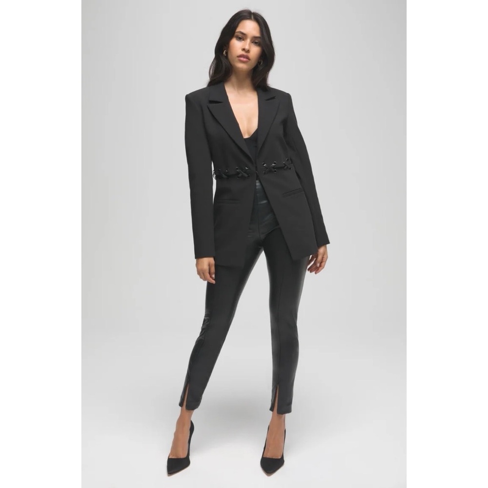 NWOT Good American Better Than Leather Boss Pant 2